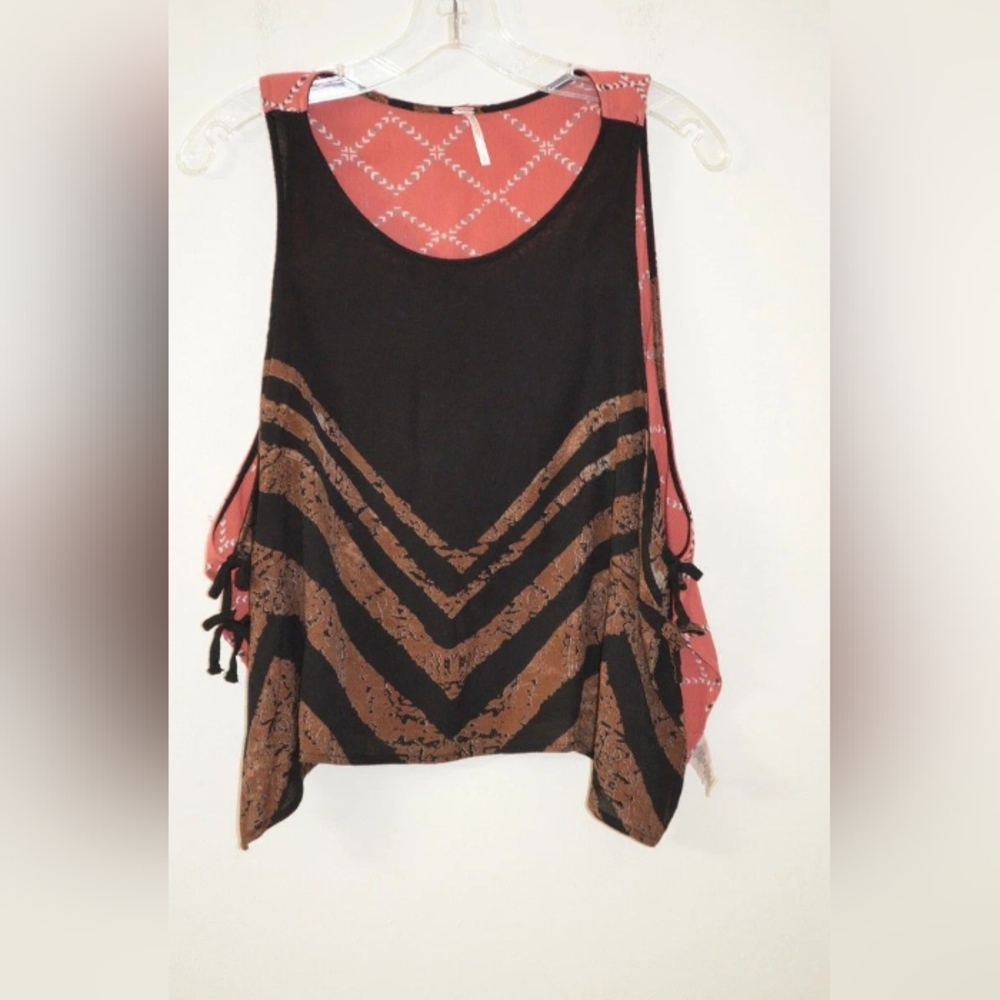 Womens Free People Dual Sided Ties on sides Sleeveless Tank Size Large